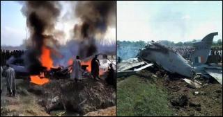 Momentul în care avionul indian în flăcări se prăbuşeşte în Kashmir, după ce a fost doborât de Pakistan (Video)