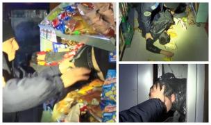 Hoţ beat, blocat într-un magazin din Slatina, găsit ascuns printre pufuleţi