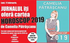 Luni, 11 februarie, Jurnalul îţi oferă "Horoscop 2019", sub semnătura Cameliei Pătrăşcanu