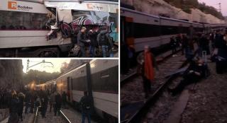 Accident feroviar lângă Barcelona, în Spania. Două trenuri s-au ciocnit (Video)