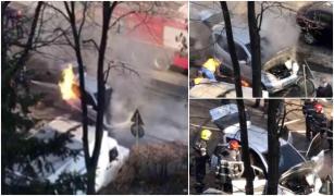 Maşină incendiată în cartierul Militari din Bucureşti