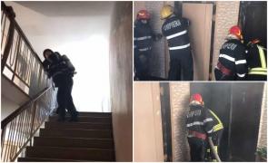 Incendiu într-un bloc de 10 etaje din Bucureşti. Liftul a luat foc, locatari evacuaţi de urgenţă