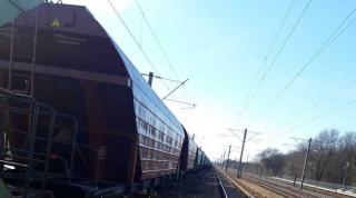 Vagon staționat în gara Valu lui Traian