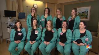 Asistente gravide în același timp