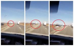 Şofer de 85 de ani goneşte nebuneşte pe contrasens, pe DN1, manevră disperată de evitare (Video)