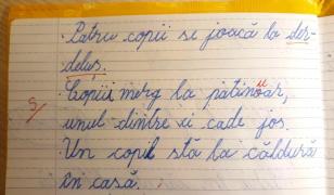 Un elev de clasa a II-a, din Iaşi, corectat greşit de învăţător
