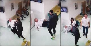 Medic din Galaţi, atacat şi trântit la pământ de un pacient, pe holul spitalului. În cădere, s-a lovit la cap de mobilier (Video)