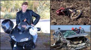 Mihai Bratosin, transferat la Floreasca. Motocicleta băiatului s-a rupt în două după ce a intrat inexplicabil pe contrasenes (Video)
