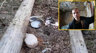 Locul unde a fost găsit scheletul