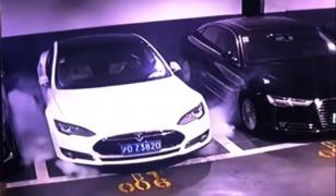Explozie la o maşină Tesla model S, într-o parcare din Shanghai