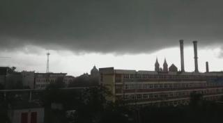 Nori negri înainte de furtuna din Timișoara