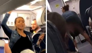 O fată beată a făcut twerking într-un avion după ce a fost rugată să îşi închidă telefonul