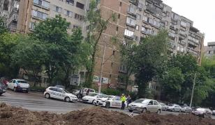 Accident cu bolidul Poliţiei