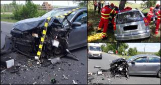 Accident teribil în Arad, la ieșire din Andrei Șaguna spre Șimand