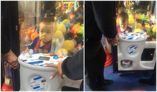 Copilul a fost eliberat după 10 minute de încercări ale salvatorilor