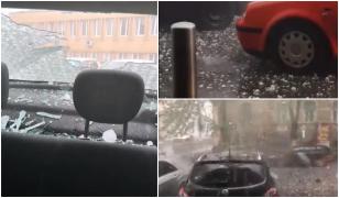 Grindină uriaşă la Zalău