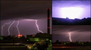 Mii de fulgere au brăzdat cerul Capitalei, noaptea trecută