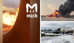 Imagini de groază din interiorul avionului care a luat foc în Rusia