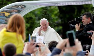 Papa Francisc în papampbil la Iași