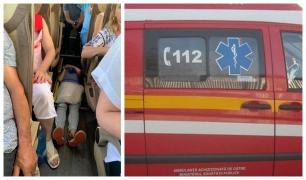 Imagine groaznică dintr-un microbuz plin cu oameni, de pe ruta Otopeni-Galaţi. Şoferul a oprit, până la urmă