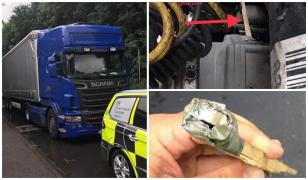 Şofer român cu maimuţa în Anglia