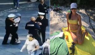 Româncă filmată când atacă cu un cuțit un ofițer la Ravenna, Italia