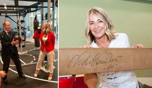 Nadia Comăneci alături de Prințul Albert de Monaco