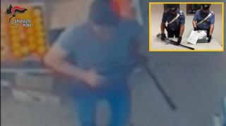 Românul cu carabnina airsoft în magazinul din Roma