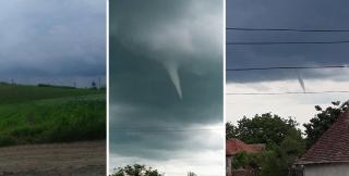 Minitornade fotografiate de martori la Arad și Mureș