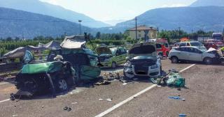 Locul accidentului de la Brenta, provocat de un român