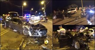 Bolizi făcuţi praf într-o intersecţie din Cluj. Şoferul vinovat a fugit de la locul accidentului