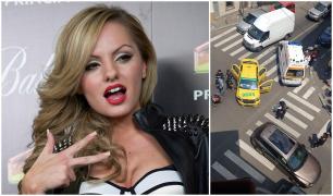 Alexandra Stan, implicată într-un accident rutier, în Bucureşti