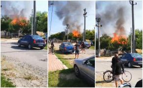 Explozie devastatoare şi incendiu puternic la o grădiniţă din Brăila (Video)