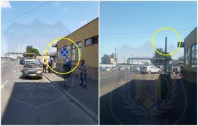 După o razie a Poliţiei, localnicii din Arad au găsit soluţia parcărilor: Au furat indicatoarele