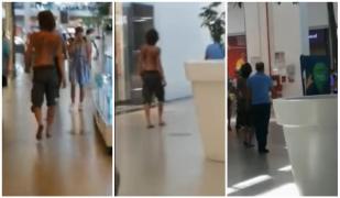 Nemaţ înarmat cu un cuţit, la Mall
