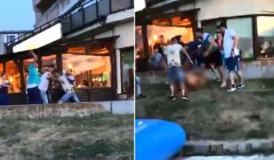 Bărbat rupt în bătaie pe faleza din Tulcea, printre părinţi şi copii