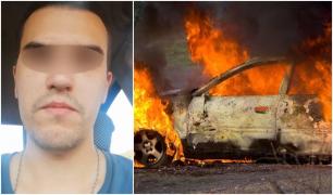 Un tânăr din Constanţa, depresiv din cauza situaţiei familiale, i-a cerut iertare mamei apoi şi-a dat foc în maşină (Video)