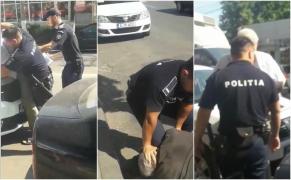 Poliţişti din Ialomiţa implicaţi într-o altercaţie, după ce au încercat să încătuşeze un bătrân. Trecătorii au intervenit (Video)