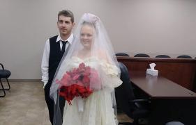 Mirele și mireasa din Texas după ce s-au căsătorit