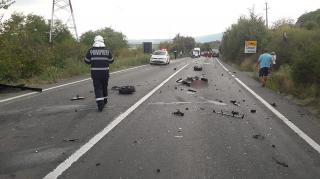 Locul accidentului produs duminică la Câmpuri Surduc, în Hunedoara