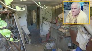 Intrarea în beciul din casa lui Gheorghe Dincă