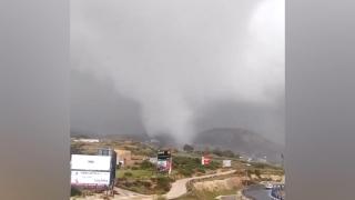 Tornada filmată de un amator în Spania