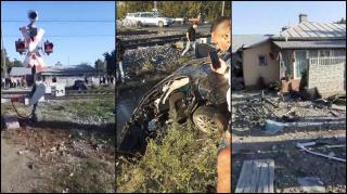 Un tânăr a murit pe loc la Lehliu, după ce zburat cu maşina de pe şosea, a traversat o curte, apoi s-a oprit într-un şanţ (Video)