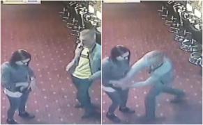 Momentul jafului din sala de jocuri, la Timişoara. Agresorul îi smulge fetei banii din borsetă şi fuge (Video)