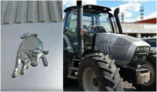 Un român care venea din Italia cu un tractor Lamborghini a rămas fără el în vamă. Avea seria de caroserie ştearsă şi rescrisă