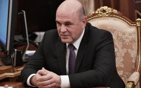 Mihail Mișustin în momentul nominalizării de către Vladimir Putin