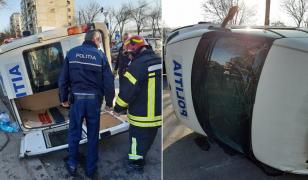 Poliţistă rănită într-un accident în Bucureşti