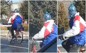 Cască din bidon de plastic