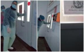 Două asistente îi țin piept unui pacient Covid care vrea să fugă din spital