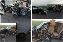 Colaj cu mașinile implicate în accidentul din Caracal